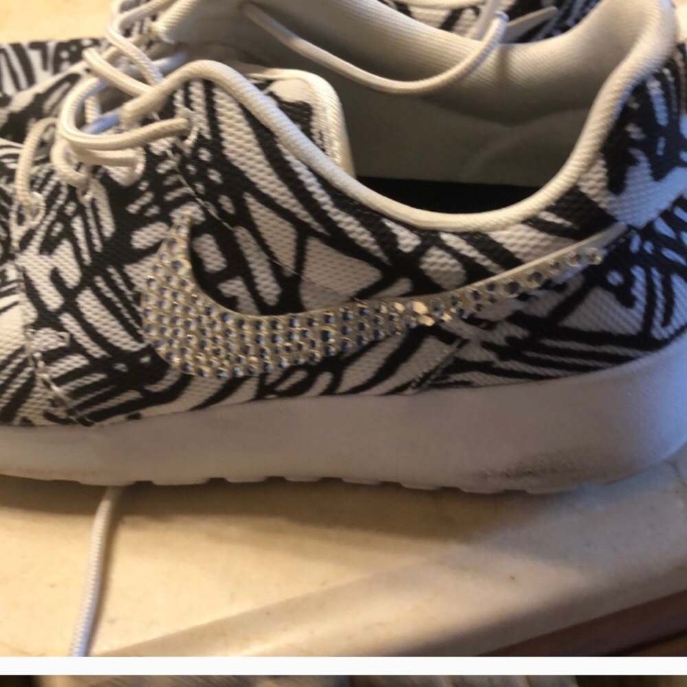 Nike custom  bling swoosh